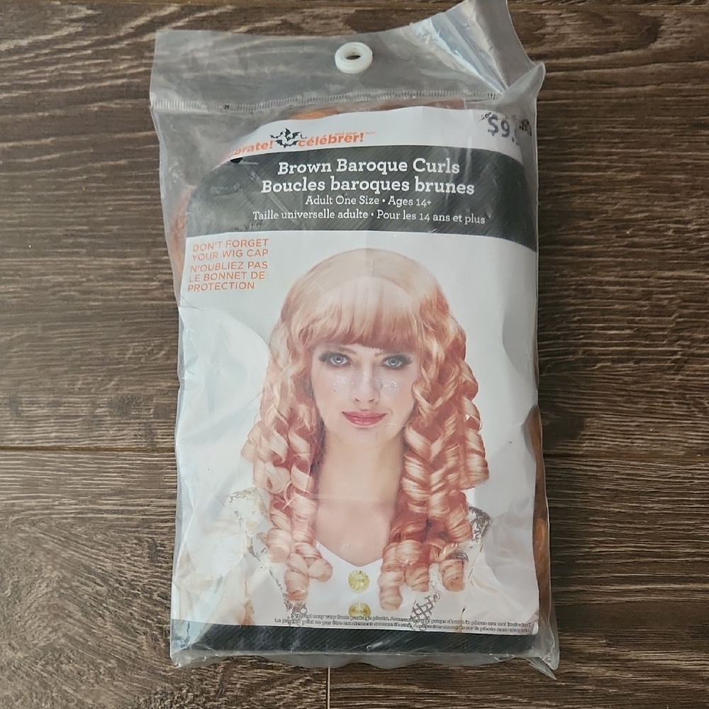 Brown Baroque Curls Wig - Halloween Cosplay BRAND NEW